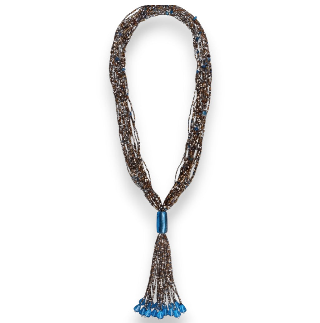 SUNSTONE TASSEL NECKLACE