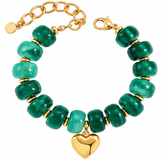 THE HEART OF GOLD BEADED BRACELET