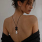 PEBBLE & PEARL DROP CORD NECKLACE