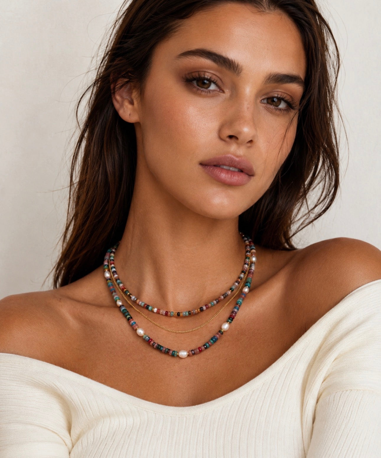 CONFETTI GEM NECKLACE SET