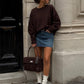 Suede Flap Satchel