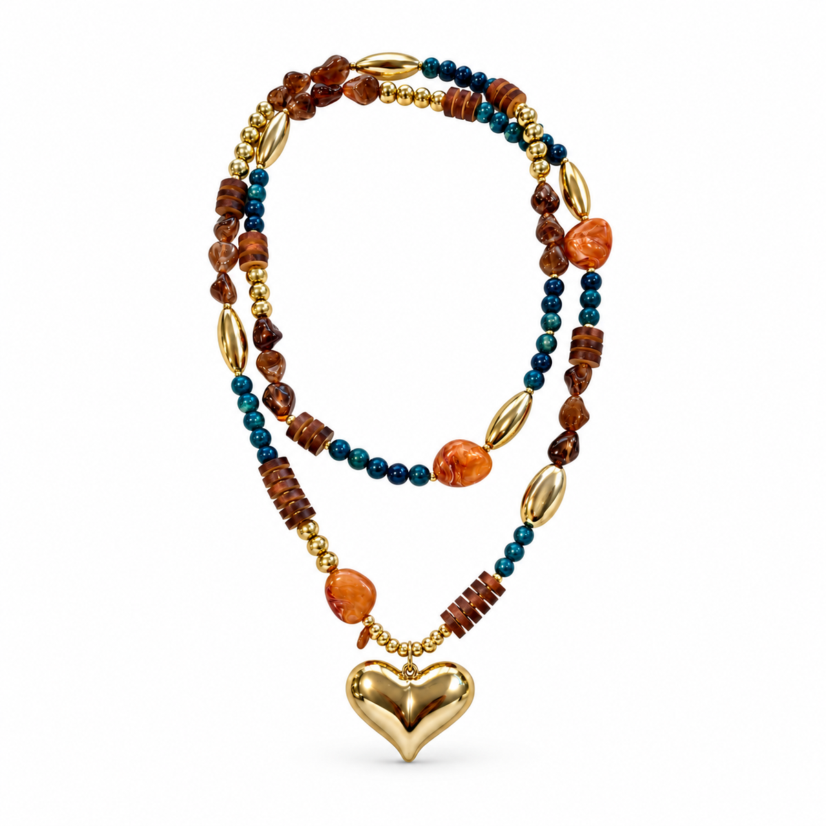GOLDEN HOUR HEART NECKLACE