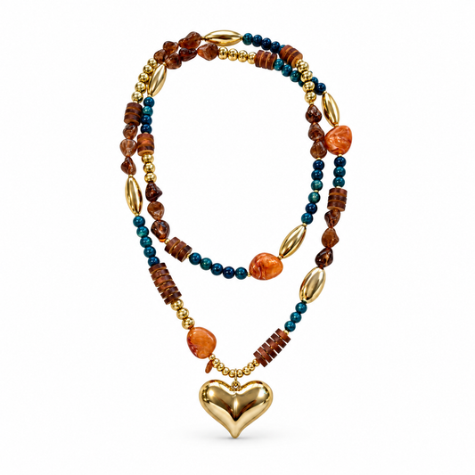 GOLDEN HOUR HEART NECKLACE