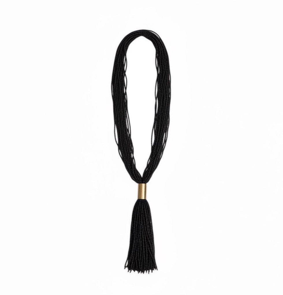 MIDNIGHT TASSEL NECKLACE