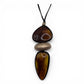 LUCITE ORGANIC PEBBLE CORD NECKLACE