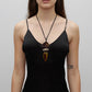 LUCITE ORGANIC PEBBLE CORD NECKLACE