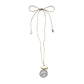 PEBBLE AND LUCITE CORD NECKLACE