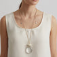 PEBBLE AND LUCITE CORD NECKLACE